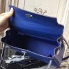 Hermes Blue Electric Clemence Kelly 28cm Bag - Image 8