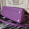 Hermes Purple Clemence Kelly 28cm Bag - Image 6