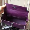 Hermes Purple Clemence Kelly 28cm Bag - Image 8