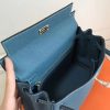 Hermes Blue Jean Clemence Kelly 25cm GHW Bag - Image 6