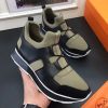 Hermes Men Kaki/Noir Player Sneakers - Image 7