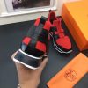 Hermes Men Red/Black Player Sneakers - Image 2
