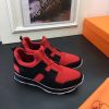 Hermes Men Red/Black Player Sneakers - Image 4