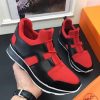 Hermes Men Red/Black Player Sneakers - Image 5