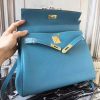 Hermes Blue Jean Clemence Kelly 32cm Retourne Bag - Image 5