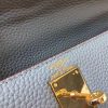 Hermes Blue Lin Clemence Kelly 32cm Retourne Bag - Image 2