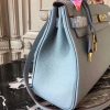 Hermes Blue Lin Clemence Kelly 32cm Retourne Bag - Image 3