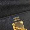 Hermes Navy Blue Clemence Kelly 32cm Retourne Bag - Image 4