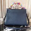 Hermes Navy Blue Clemence Kelly 32cm Retourne Bag - Image 5