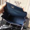 Hermes Navy Blue Clemence Kelly 32cm Retourne Bag - Image 7