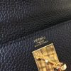 Hermes Black Clemence Kelly 32cm Retourne Bag - Image 7
