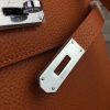 Hermes Orange Clemence Kelly 32cm Retourne Bag - Image 3