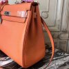 Hermes Orange Clemence Kelly 32cm Retourne Bag - Image 4
