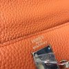 Hermes Orange Clemence Kelly 32cm Retourne Bag - Image 9