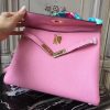 Hermes Pink Clemence Kelly 32cm Retourne Bag - Image 4