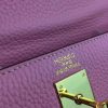Hermes Pink Clemence Kelly 32cm Retourne Bag - Image 7