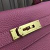 Hermes Pink Clemence Kelly 32cm Retourne Bag - Image 9