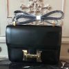 Hermes Black Constance MM 24cm Box Leather Bag - Image 4