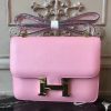 Hermes Pink Constance MM 24cm Epsom Leather Bag - Image 7