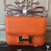 Hermes Orange Constance MM 24cm Epsom Leather Bag - Image 4