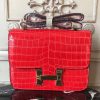 Hermes Cherry Constance MM 24cm Crocodile Bag - Image 5