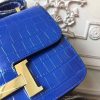Hermes Blue Constance MM 24cm Crocodile Bag - Image 2