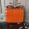 Hermes Orange Constance MM 24cm Crocodile Bag - Image 2