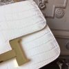 Hermes White Constance MM 24cm Crocodile Bag - Image 6