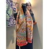 Hermes Orange Le Jardin de la Maharani Shawl - Image 3