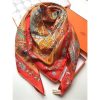 Hermes Orange Le Jardin de la Maharani Shawl - Image 4