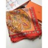 Hermes Orange Le Jardin de la Maharani Shawl - Image 7