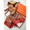 Hermes Orange Le Jardin de la Maharani Shawl - Image 8