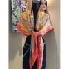 Hermes Orange Le Jardin de la Maharani Shawl - Image 9