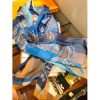 Hermes Blue Della Cavalleria Shawl - Image 8