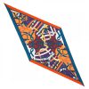 Hermes Orange/Blue Cavald'or Losange - Image 4