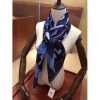 Hermes Navy Blue Les Confessions Shawl - Image 2