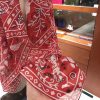 Hermes Red Peuple du Vent Bandana Shawl - Image 5