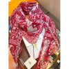 Hermes Red Peuple du Vent Bandana Shawl - Image 6