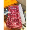 Hermes Red Peuple du Vent Bandana Shawl - Image 9