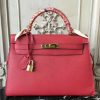 Hermes Red Epsom Kelly 32cm Sellier Bag - Image 2