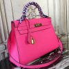 Hermes Rose Red Epsom Kelly 32cm Sellier Bag - Image 3