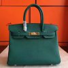 Hermes Malachite Epsom Birkin 30cm Handmade Bag - Image 6