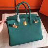 Hermes Malachite Epsom Birkin 30cm Handmade Bag - Image 8