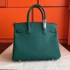 Hermes Malachite Epsom Birkin 30cm Handmade Bag - Image 9