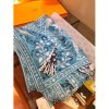 Hermes Turquoise Peuple du Vent Bandana Shawl - Image 6