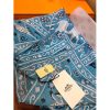 Hermes Turquoise Peuple du Vent Bandana Shawl - Image 9