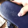 Hermes Izmir Sandals In Navy Blue Clemence Leather - Image 6