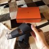 Hermes Izmir Sandals In Black Clemence Leather - Image 5