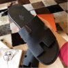 Hermes Izmir Sandals In Black Clemence Leather - Image 8