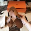 Hermes Izmir Sandals In Brown Epsom Leather - Image 3